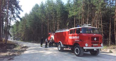 Feuerwehr im Einsatz nahe Ölsig